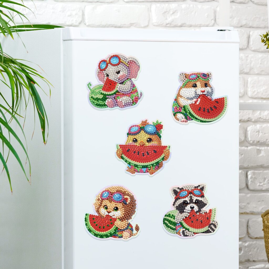 Diamond Painting Magneten - Set van 8 koelkastmagneten met speciale vo