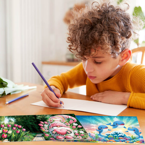 Diamond Painting Kaarten (6) – Kabouters – Set 5