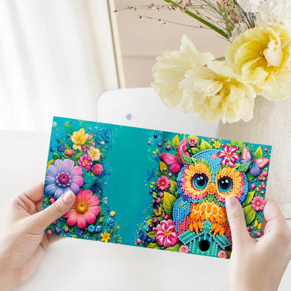 Diamond Painting Kaarten (6) – Vogels en Uilen – Set 6