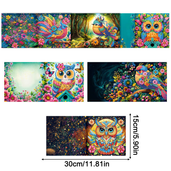 Diamond Painting Kaarten (6) – Vogels en Uilen – Set 6