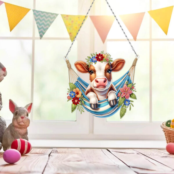 Diamond Painting Raamhangers – Set van 3 – Dieren in hangmat