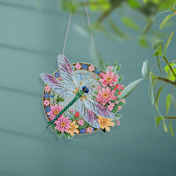 Diamond Painting Raamhangers – Set van 3 – Vlinder, Libelle en Maan