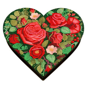 Diamond Painting Opbergdoos - Hart met Bloemen