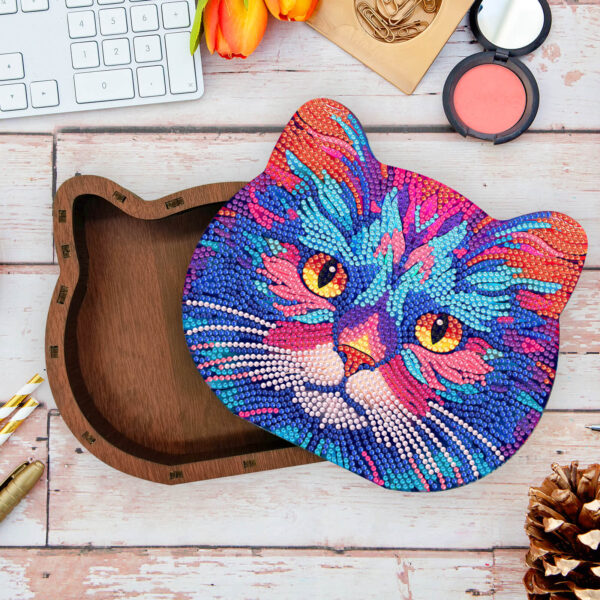 Diamond Painting Opbergdoos - Kat