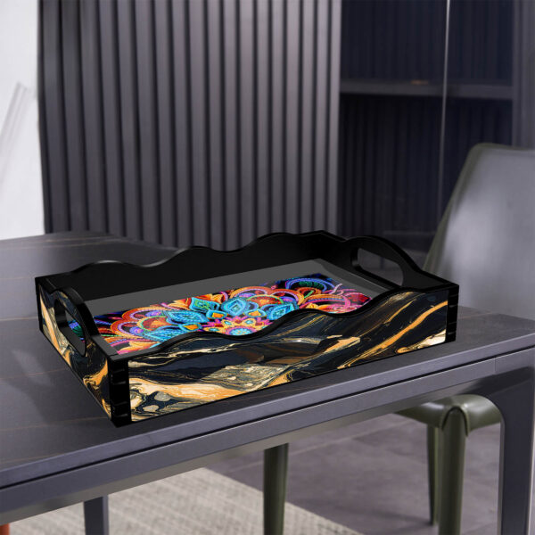 Diamond Painting Dienblad - Zwart - Mandala