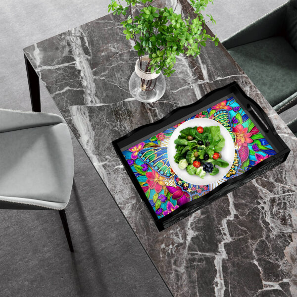 Diamond Painting Dienblad - Zwart - Vlinder