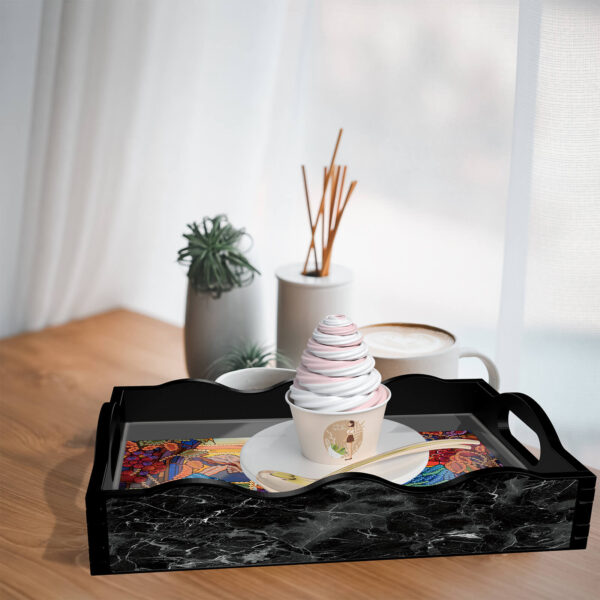 Diamond Painting Dienblad - Zwart - Wijnglazen