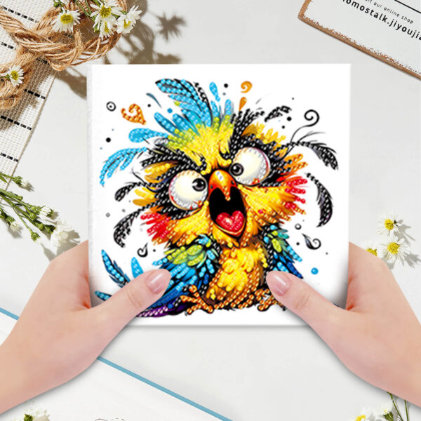Diamond Painting Kaarten (17) - Gekke vogels
