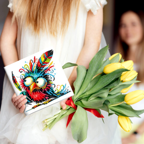 Diamond Painting Kaarten (17) - Gekke vogels