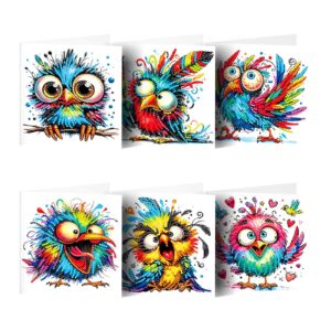 Diamond Painting Kaarten (17) - Gekke vogels