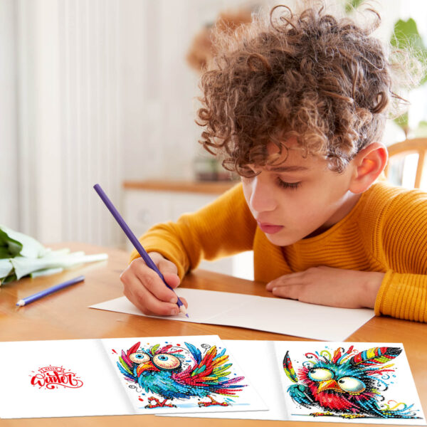 Diamond Painting Kaarten (17) - Gekke vogels