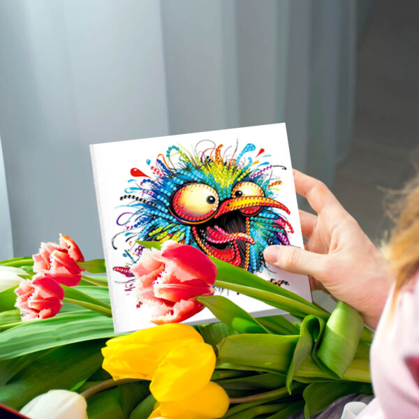 Diamond Painting Kaarten (17) - Gekke vogels