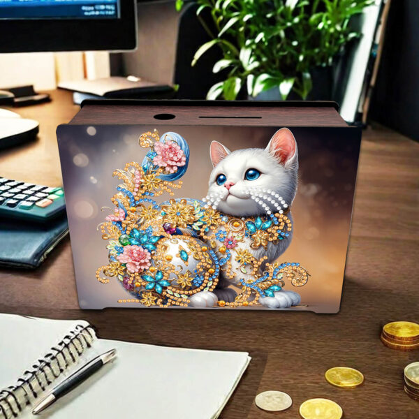 Diamond Painting Spaarpot - Kat
