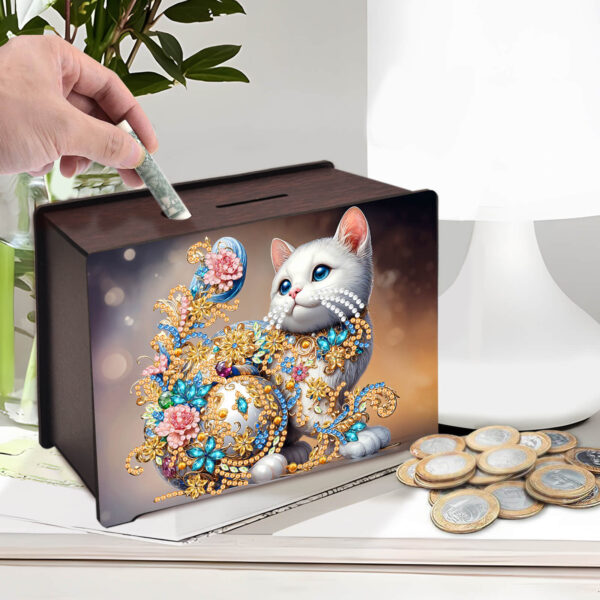 Diamond Painting Spaarpot - Kat
