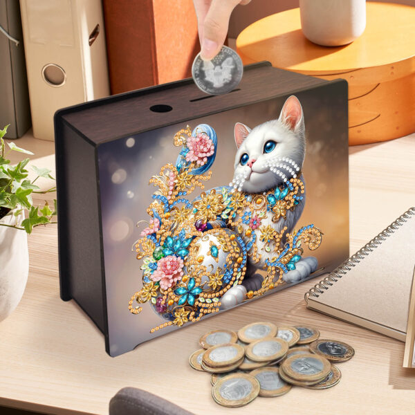 Diamond Painting Spaarpot - Kat