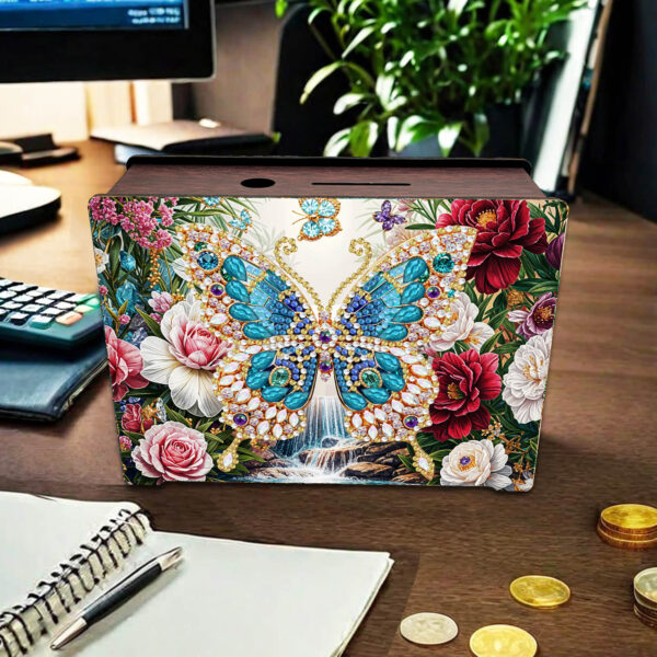 Diamond Painting Spaarpot - Vlinder