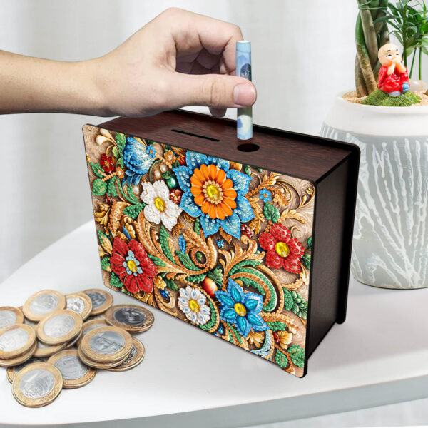 Diamond Painting Spaartpot - Bloemen