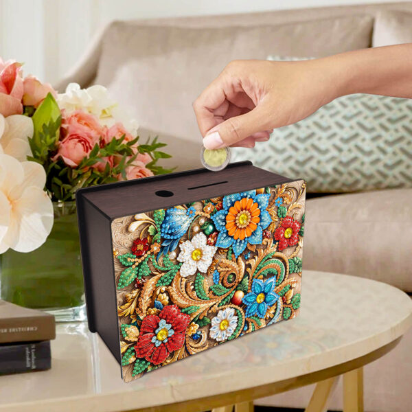 Diamond Painting Spaartpot - Bloemen