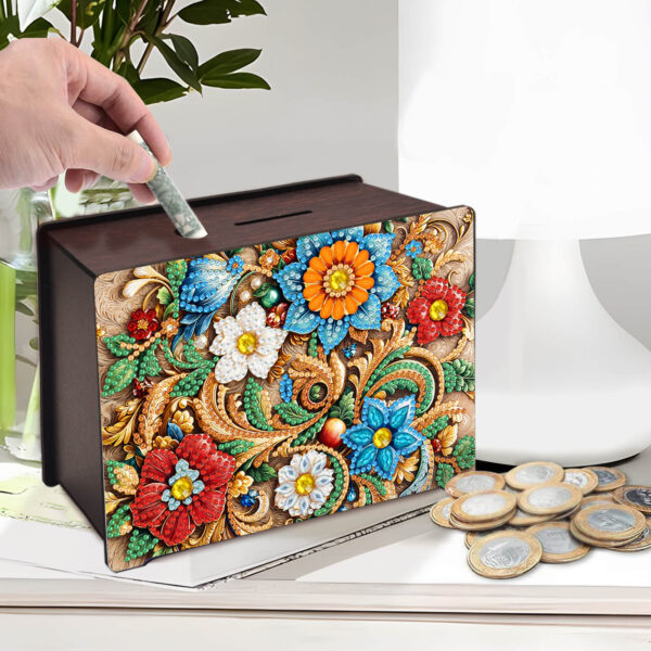 Diamond Painting Spaartpot - Bloemen