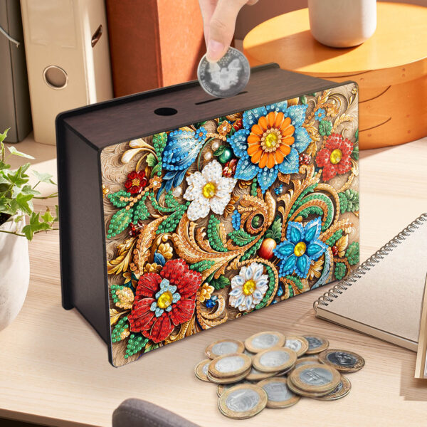 Diamond Painting Spaartpot - Bloemen