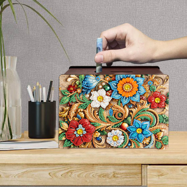 Diamond Painting Spaartpot - Bloemen