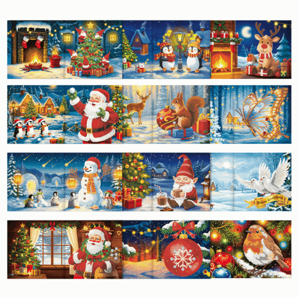 Exclusieve Diamond Painting Kerstkaarten met Nederlandse Teksten
