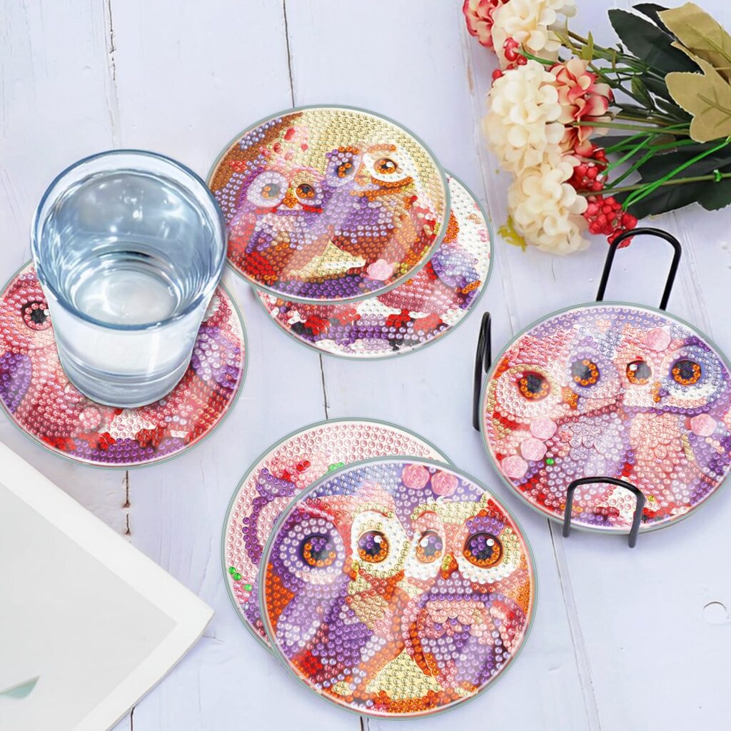 CULEB 8 Stück Diamond Painting Erwachsene with Holder,Cocktail Diamant CULEB 8 Stück Diamond Painting Erwachsene with Holder,Cocktail Diamant