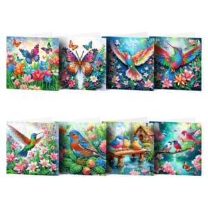 Diamond Painting Kaarten - Vlinders & Vogels