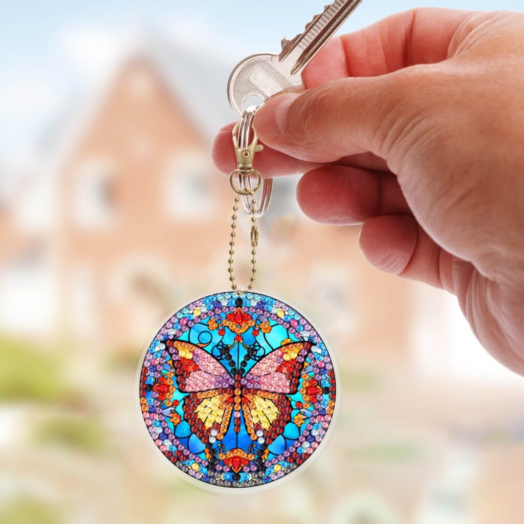 Diamond Painting Sleutelhangers - Vlinders