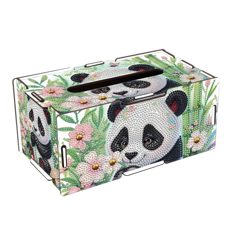 Diamond Painting Tissuebox - Panda