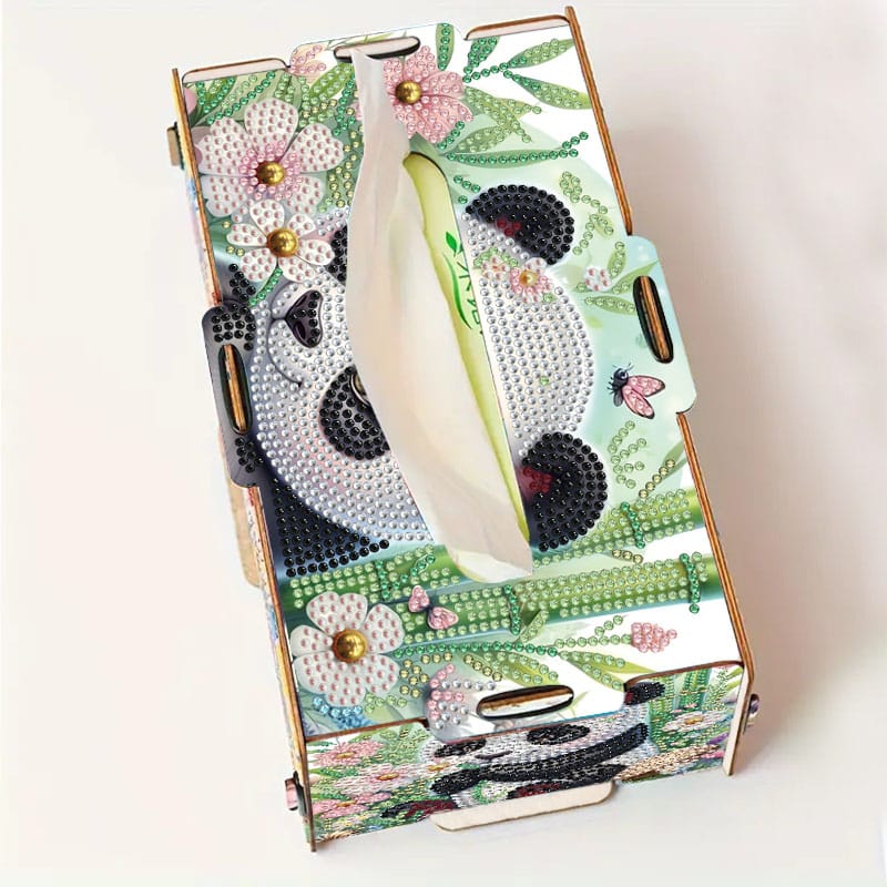 Diamond Painting Tissuebox - Panda
