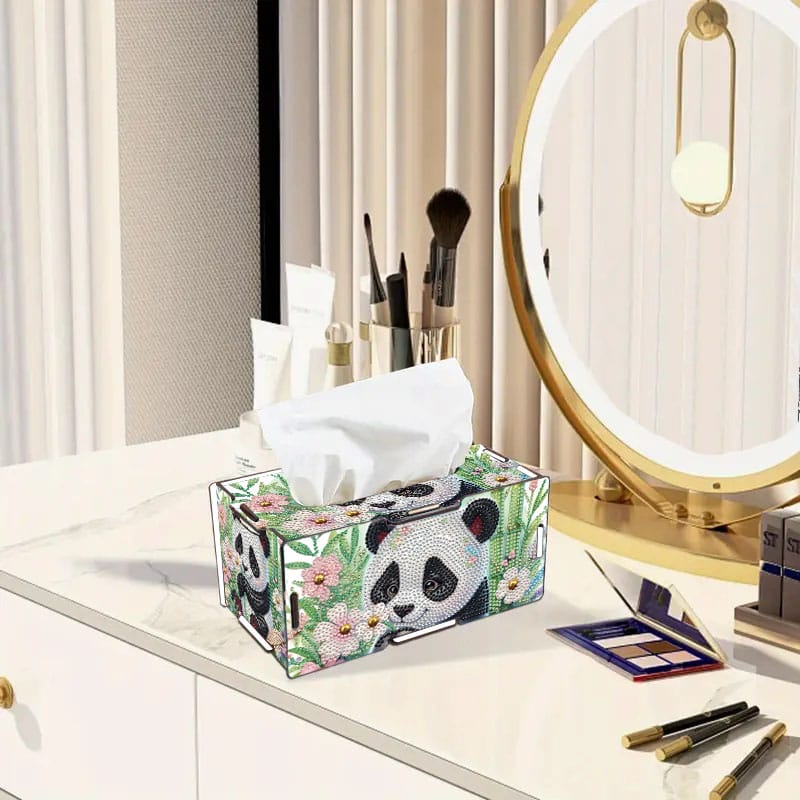 Diamond Painting Tissuebox - Panda
