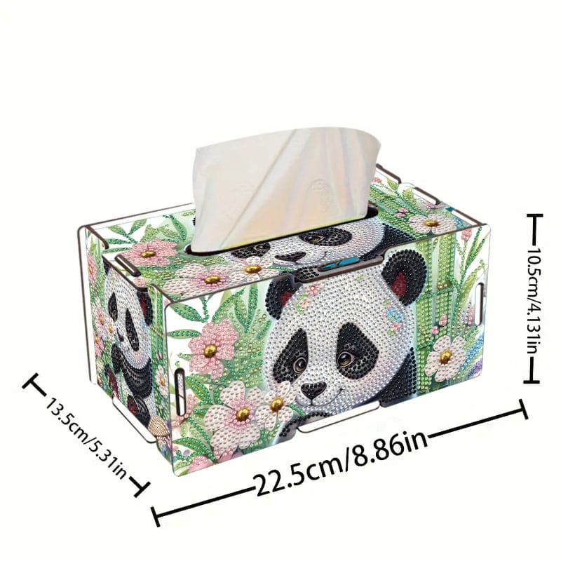 Diamond Painting Tissuebox - Panda