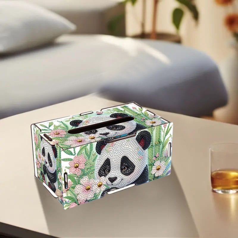 Diamond Painting Tissuebox - Panda