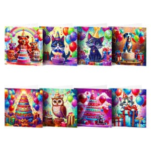 Diamond Painting Verjaardagskaarten - Dieren