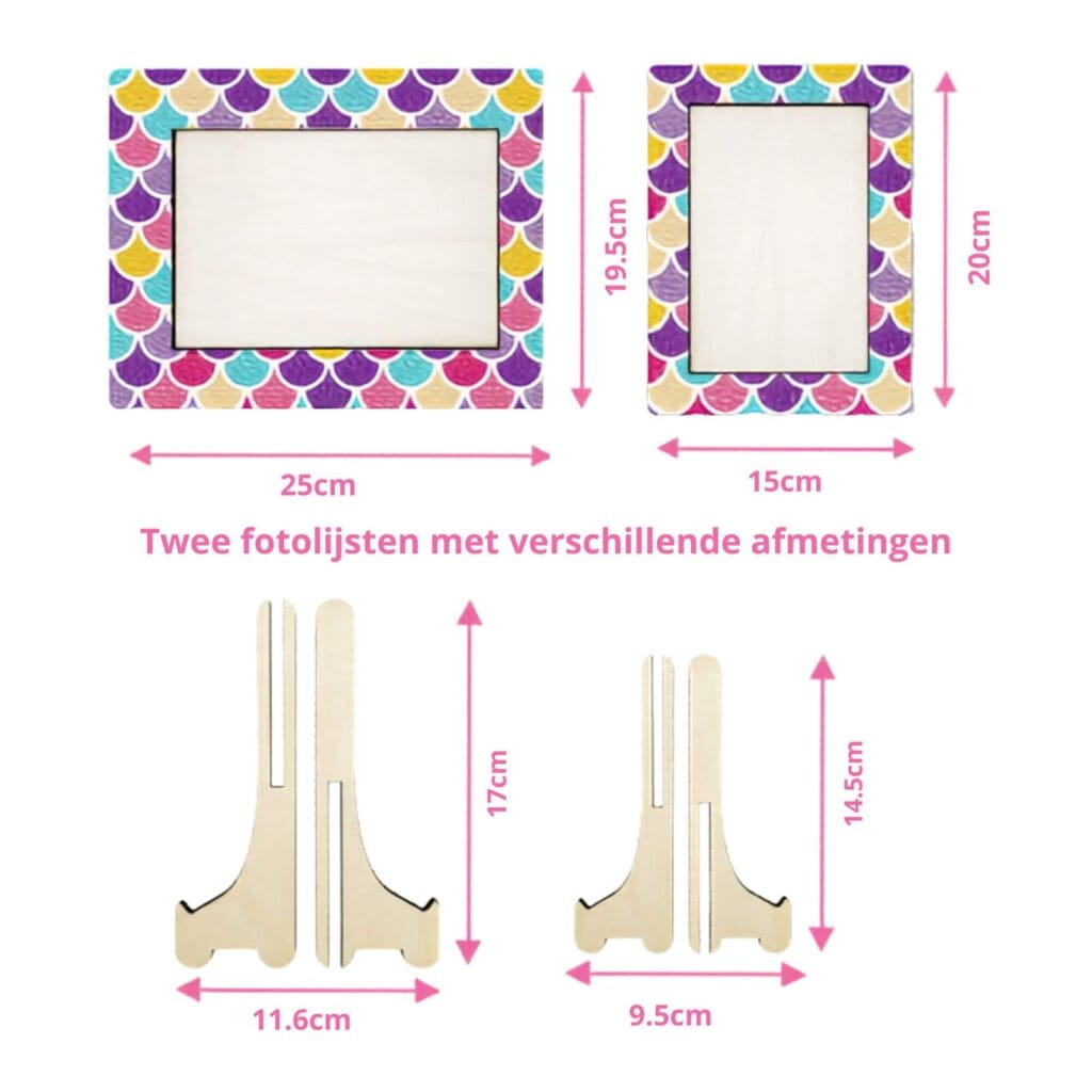 Diamond Painting Fotolijsten Set – Pastel Retro- Pearl Collectie